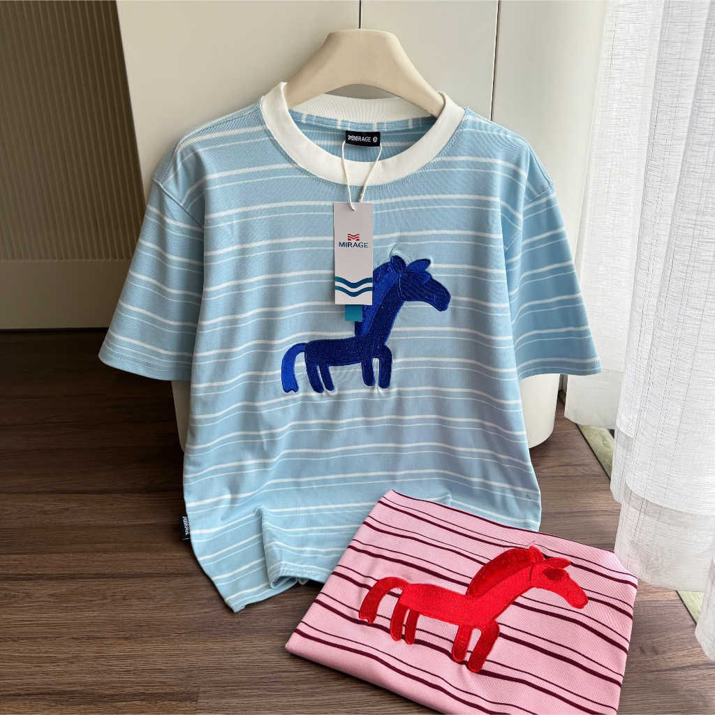 Áo Thun Mirage Ngựa Sọc Local Brand Chất 100% Cotton Mềm Mịn Thoáng Mát.