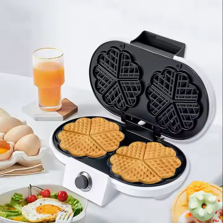 Máy nướng bánh waffle đôi DORON 1200W làm nóng nhanh chín đều 2 mặt khuôn