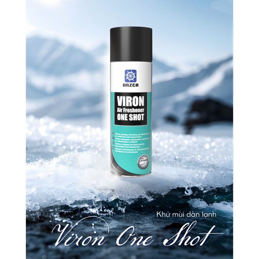 Combo Vệ Sinh Dàn Lạnh Onzca Vapor 500ML Và Khử Mùi Viron One Shot 200ML