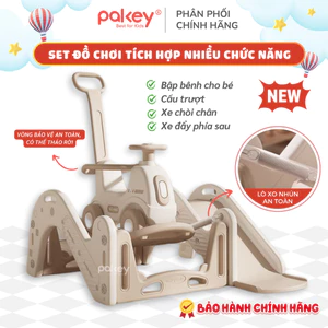 Bập Bênh Cho Bé Tích Hợp Nhiều Trò Chơi Thú Vị Xe Chòi Chân, Thú Nhún, Xe Đẩy, Lướt Ván Cho Bé
