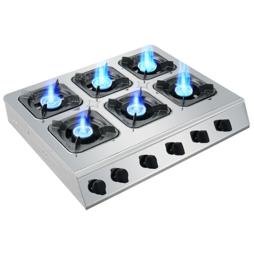 Bếp ga nấu mỳ cay 6 họng làm mì cay, bánh xèo, cơm niêu