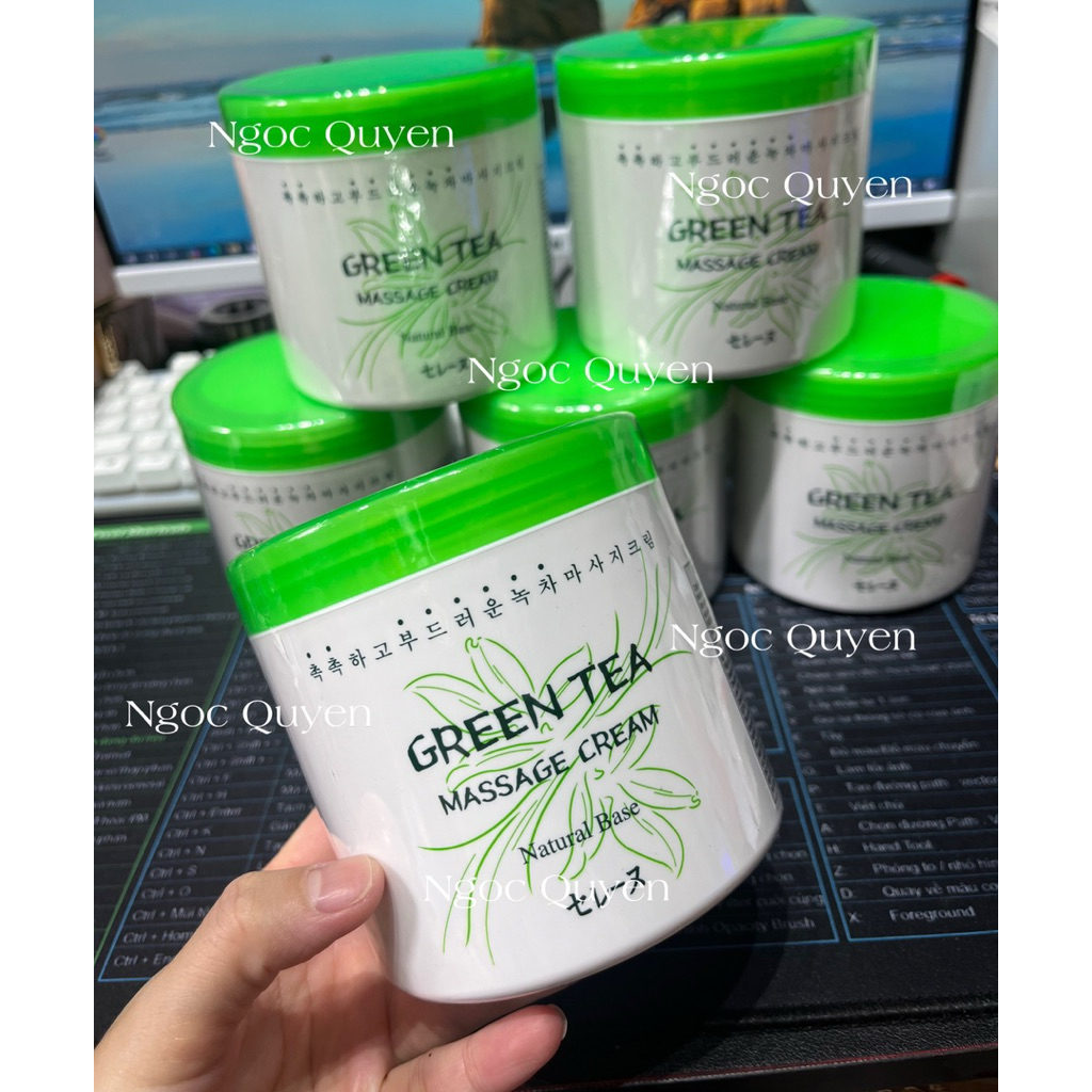 Kem Massage Trà Xanh Green Tea Massage Cream Hàn Quốc (450g) | Shopee ...