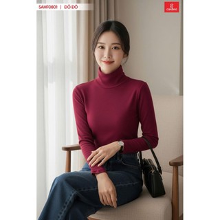 Sẵn 5NHF08 Áo Giữ Nhiệt Nữ 𝐂𝐀𝐑𝐃𝐈𝐍𝐀 Chất Liệu nỉ lót lông cừu Cao Cấp Co Dãn Thoải Mái 5AHF08