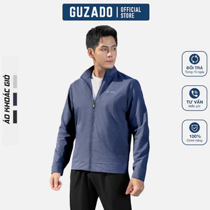 Áo Khoác Gió Nam GUZADO Thiết Kế Cổ Cao Trẻ Trung, Bo Gấu Ống Tay Linh Hoạt, Chống Gió Tốt GAG04-GCKG25W004