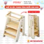 Ghế Kê Chân Tăng Chiều Cao 3IN1 Cho Bé, Thang Kê Chân Vừa Là Ghế Ăn Dặm Tiện Lợi Có Đế Cao Su Chống Trượt - C002