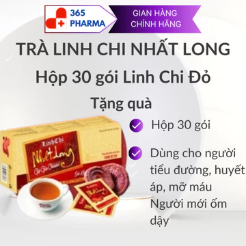 [CHÍNH HÃNG] Trà Linh Chi Nhất Long - Hỗ trợ tốt cho người mỡ máu, hỗ trợ ổn định đường huyết, huyết áp