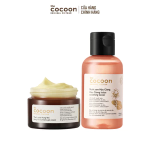 Combo Nước sen Hậu Giang (toner) 140ml & Thạch nghệ Cocoon 30ml
