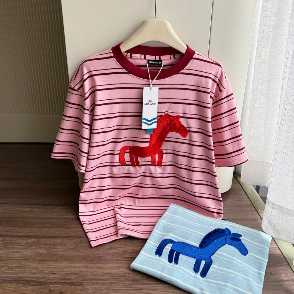 Áo Thun Mirage Ngựa Sọc Local Brand Chất 100% Cotton Mềm Mịn Thoáng Mát.