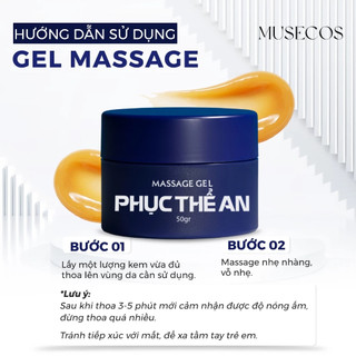 Gel Massage - Phục Thể An ( 50gr ) - Hỗ Trợ Giảm Đau Nhức, Thư Giãn Cơ, Giảm Mỏi Vai Gáy, Đau Nhức Xương Khớp Tê Mỏi Cơ