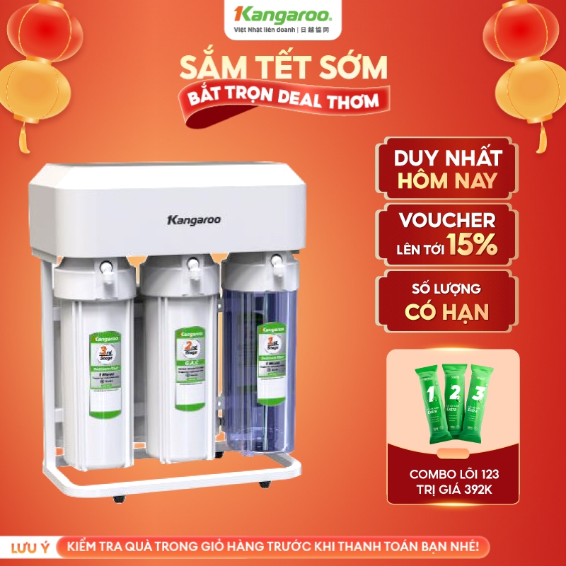 [LẮP ĐẶT 0Đ NỘI THÀNH HN &HCM] Máy lọc nước Kangaroo Hydrogen 9 lõi KG09K4-H1