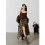 Chân váy kẻ sọc caro Bigsize dáng chữ A tà bất đối xứng phong cách vintage retro | Khao Boutique