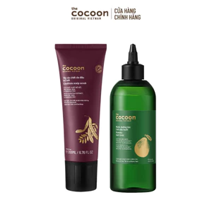 Combo Nước dưỡng tóc tinh dầu bưởi 310ml & Tẩy da chết da đầu bồ kết Cocoon 200ml
