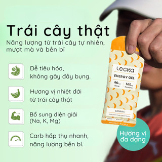 Thực Phẩm Bổ Sung Gel Năng Lượng LECKA - giúp cung cấp năng lượng nhanh cho vận động viên