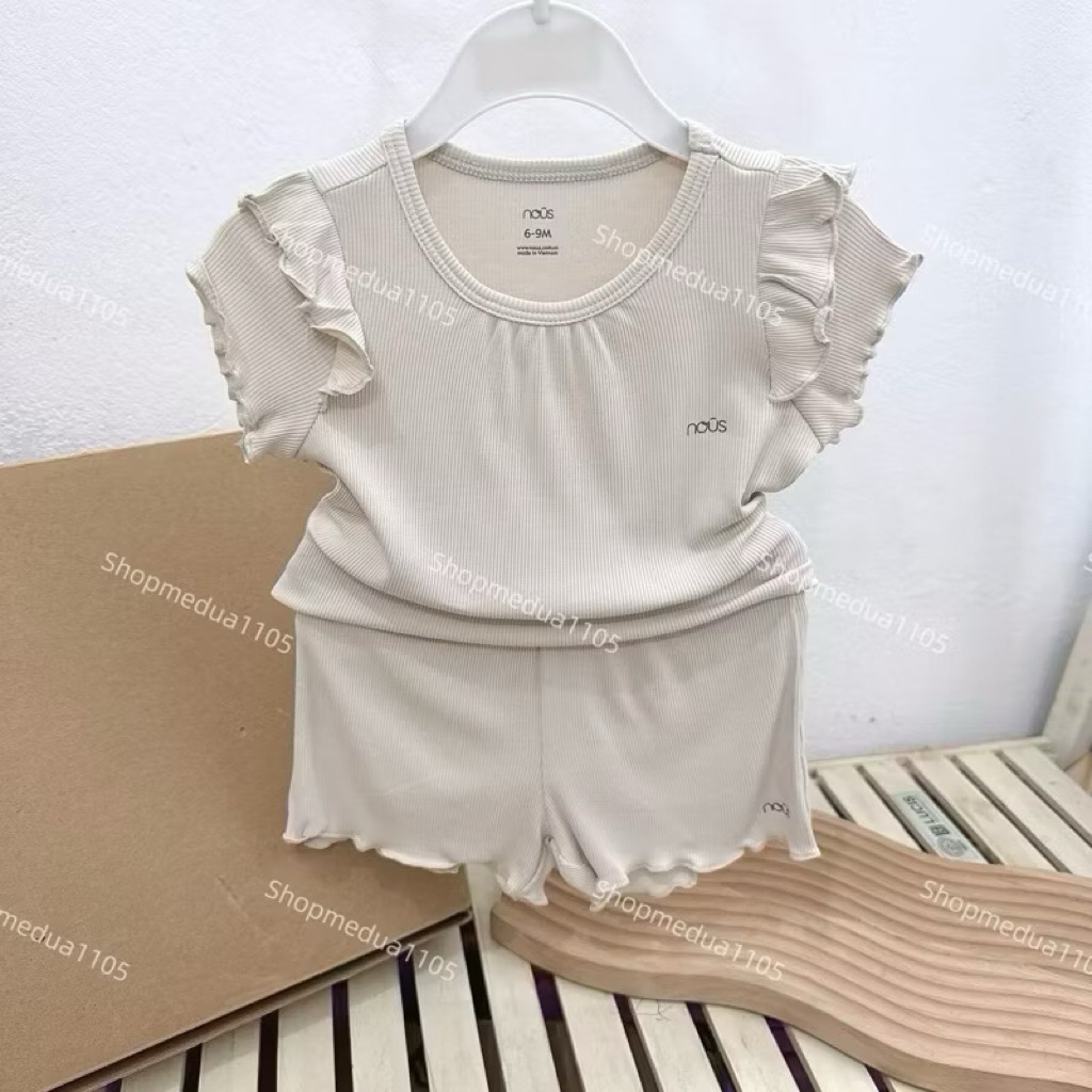 Nous Bộ cộc tay cao cấp cho né trai và bé gái chất liệu mềm mịn, an toàn với làn da