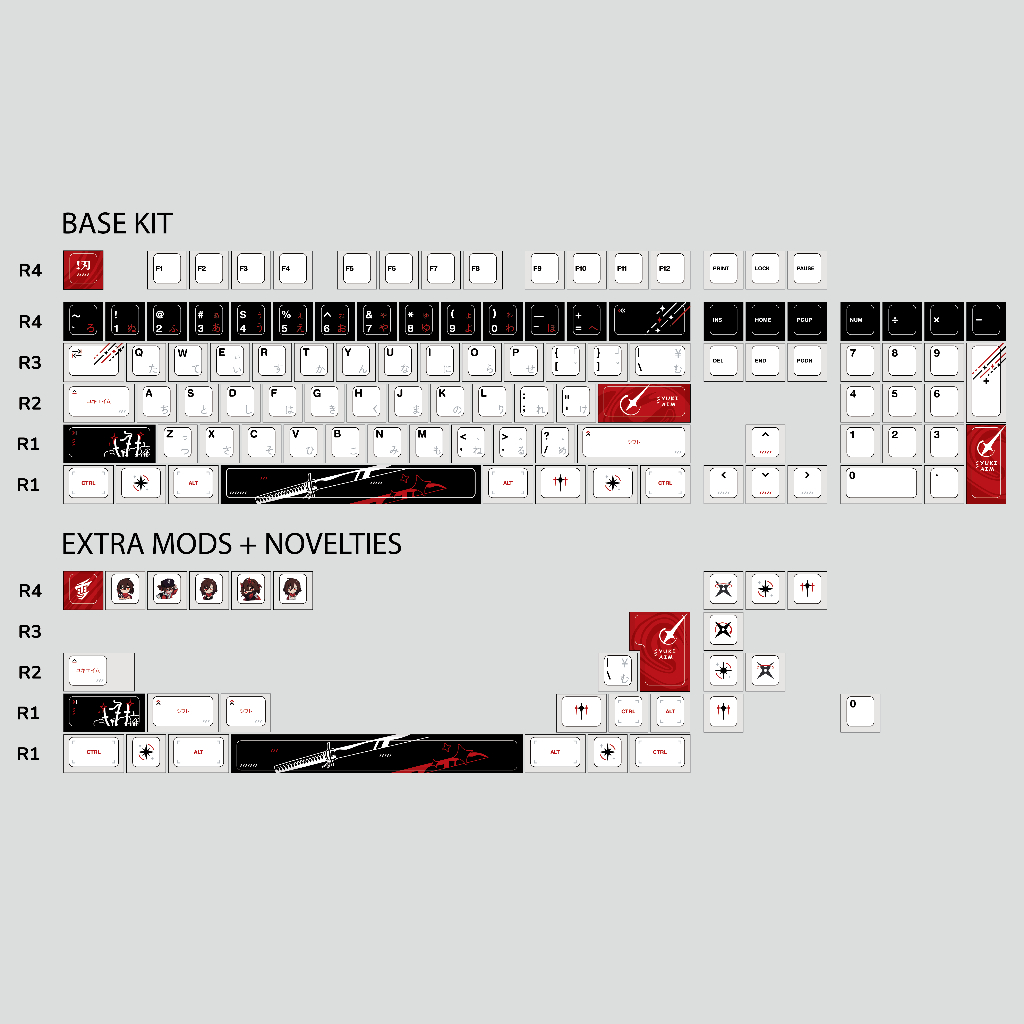 Keycap Anime Yuki Aim, Nhựa PBT Dày 1,5mm Cao Cấp, Cherry Profile, In Dye-Sub Cao Cấp cho Wooting | BigBuy360 - bigbuy360.vn