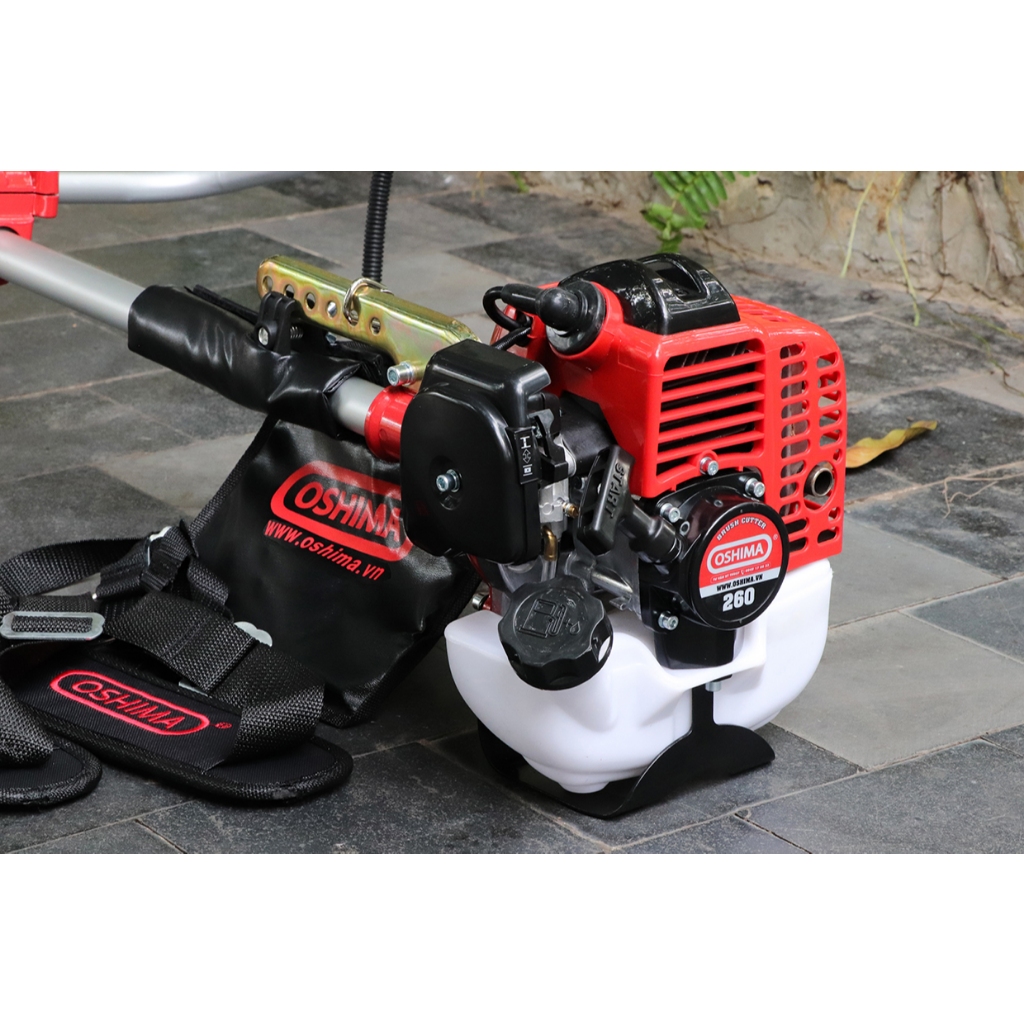 Máy cắt cỏ Oshima 260 Tiết Kiệm 15% Nhiên Liệu, Cần Chết, 2 Thì 0.7KW, Bảo Hành 12 tháng