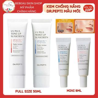 Kem Chống Nắng Nâng Tone, Kiềm Dầu Dr.Pepti UV Plus Tone Up Sunscreen SPF50+ PA++++ 50ml mẫu mới - Bebeau
