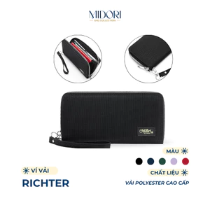 Ví Vải Cầm Tay RICHTER Thời Trang Quai Xách Đựng Tiền Thẻ Nam Nữ Nhiều Ngăn | MIDORI BAG COLLECTION
