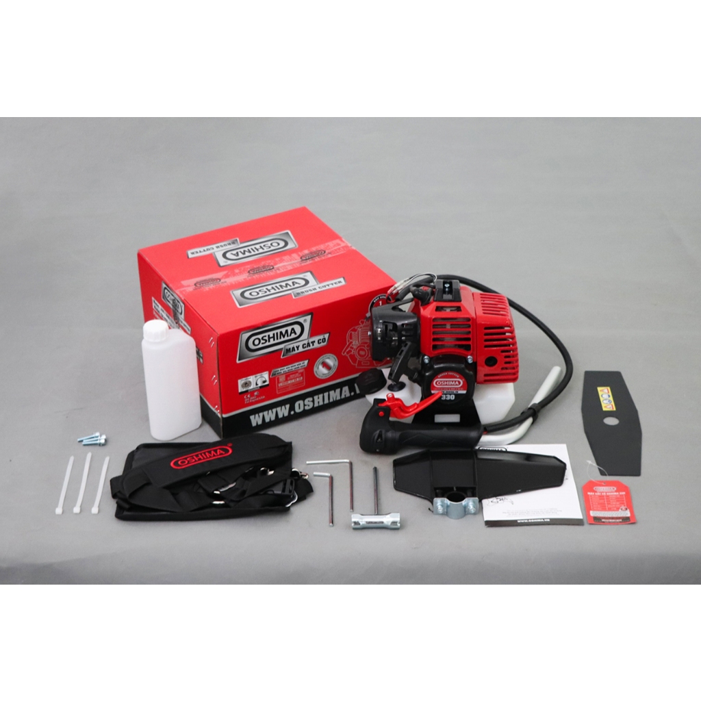 Máy cắt cỏ Oshima 330 Tiết Kiệm 15% Nhiên Liệu, Cần chết, 2 Thì, Nòng 36mm, Xylanh 32.6 cc, BH 12 tháng