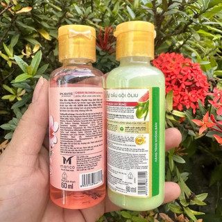 Combo 4 món mini : 2 Chai dầu gội oliv ngăn ngừa gãy rụng + 2 Chai sữa Tắm hương hoa anh đào 60ml/chai (Hàng tặng)