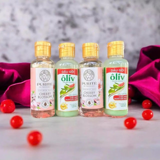 Combo 4 món mini : 2 Chai dầu gội oliv ngăn ngừa gãy rụng + 2 Chai sữa Tắm hương hoa anh đào 60ml/chai (Hàng tặng)