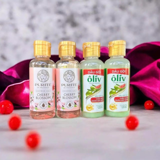 Combo 4 món mini : 2 Chai dầu gội oliv ngăn ngừa gãy rụng + 2 Chai sữa Tắm hương hoa anh đào 60ml/chai (Hàng tặng)
