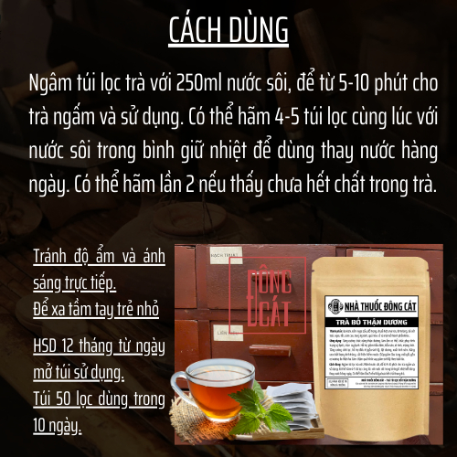 TRA BO THAN DUONG - ĐÔNG CÁT - TANG CUONG SINH LY, LIET DUONG, XUAT TINH SOM,XUONG KHOP - TÚI 50 LỌC