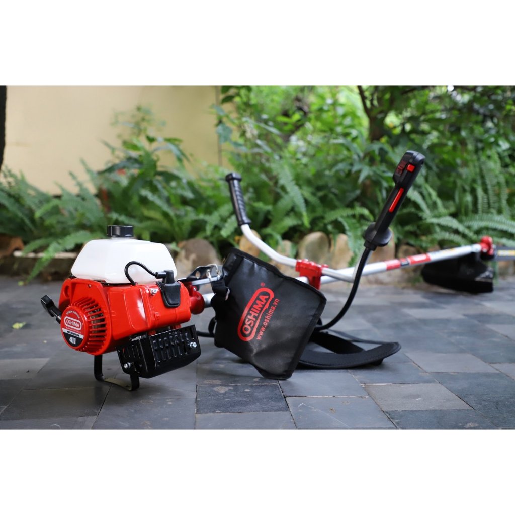 Máy cắt cỏ Oshima 411 Tiết Kiệm 15% Nhiên Liệu, Cần Xoay, 2 Thì, 1.45KW, 40.2cc, Bảo Hành 12 tháng
