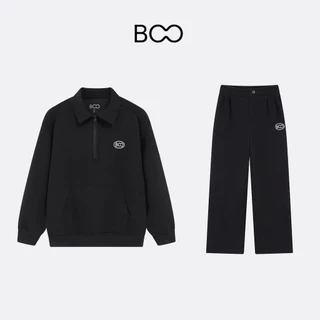 Bộ Quần Áo Nỉ Nam Nữ BOO Halfzip Chất Liệu Cao Cấp, Dày Dặn Ấm Áp Basic Dễ Phối Đồ