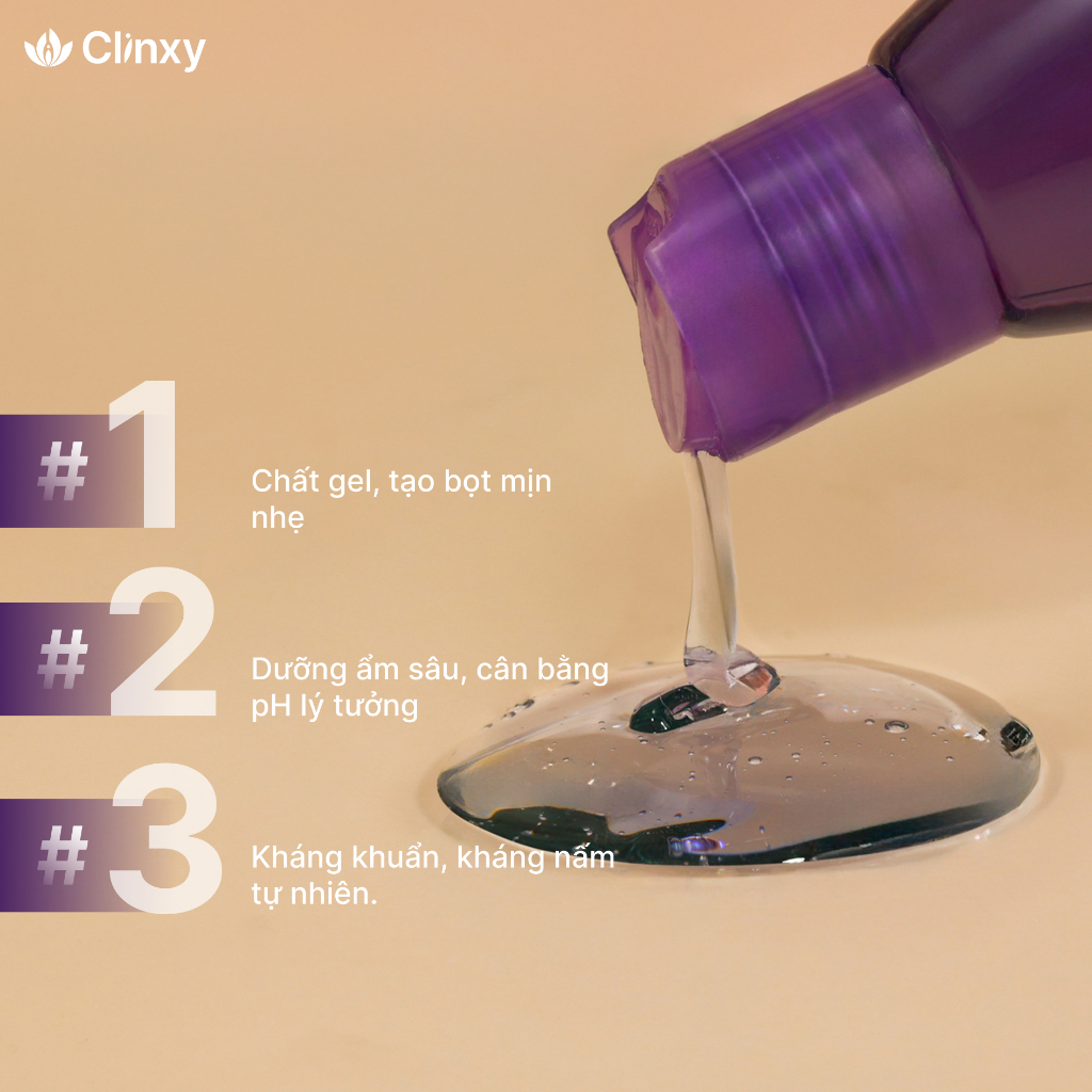 Gel Tắm Và Vệ Sinh Phụ Nữ Clinxy Gold, Sữa Tắm Dịu Nhẹ Hỗ Trợ Dưỡng Ẩm Sâu (250ml)