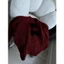 Áo cardigan len đỏ GUMIN thiết kế phối cài nơ ngực sang trọng, Áo len nữ thu đông dày dặn cao cấp