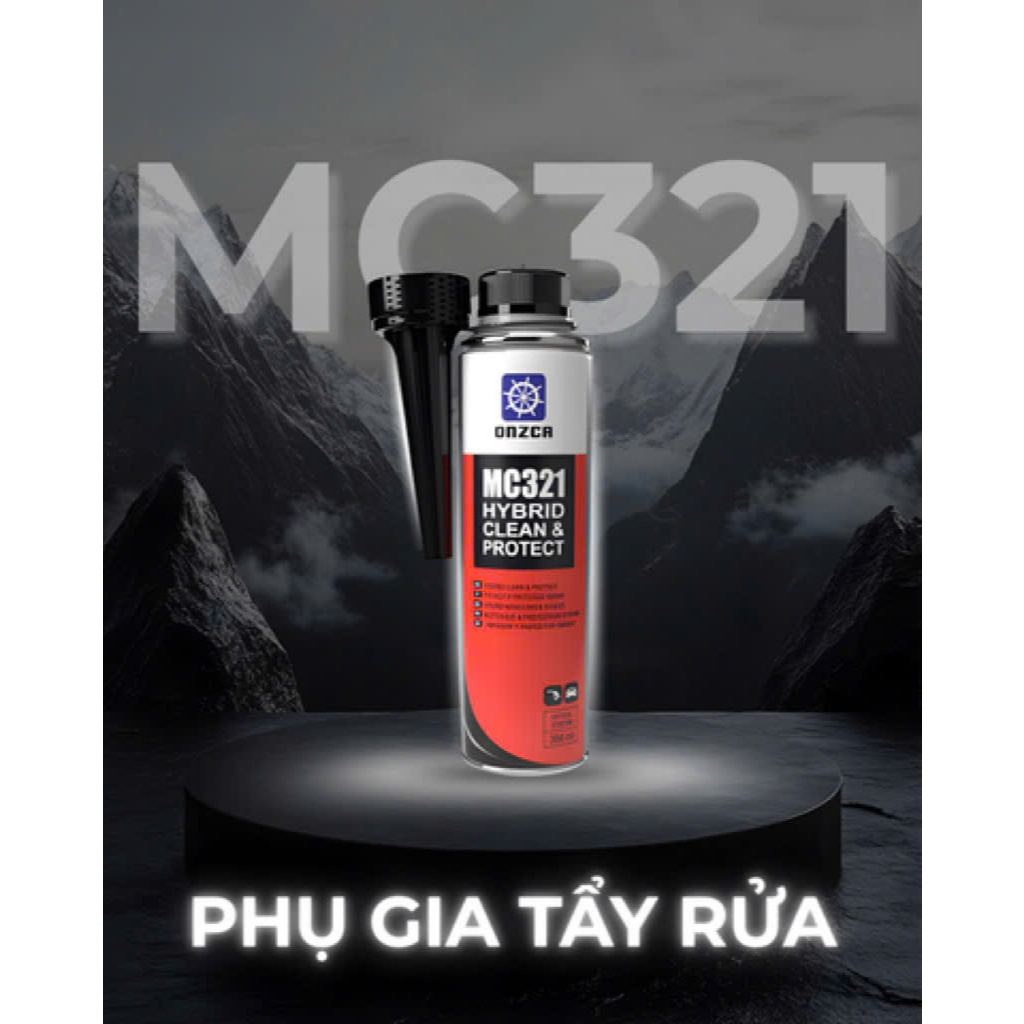 [Xe Xăng Hybrid] Onzca MC321 - Dung Dịch Phụ Gia Bảo Vệ Hệ Thống Xăng Hybrid - Dung Tích 300ml