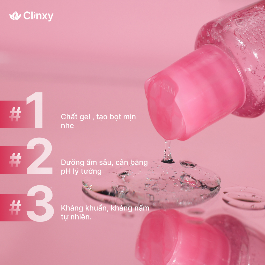 Gel Tắm Và Vệ Sinh Nữ Clinxy Dành Cho Phụ Nữ Mang Thai, Sữa Tắm Hỗ Trợ Dưỡng Ẩm, Cân Bằng PH (120ml)