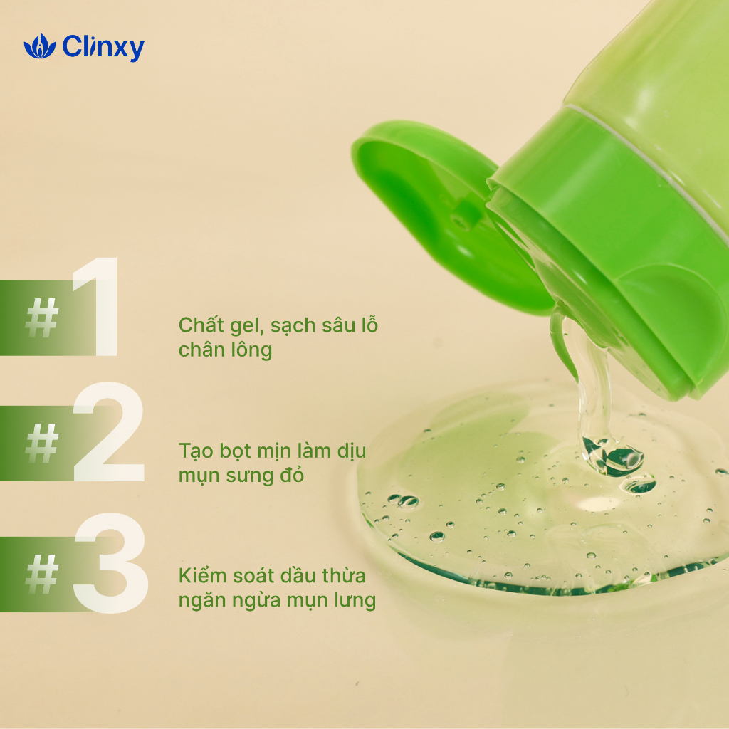 [TẶNG QUÀ MINISIZE] Sữa Tắm Giúp Giảm Mụn Lưng Clinxy, Gel Tắm An Toàn Lành Tính Cho Làn Da (150ml)