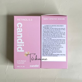 Tinh chất chống lão hoá, tăng độ săn chắc và sáng da Retinol Candid 0.3% 30ml