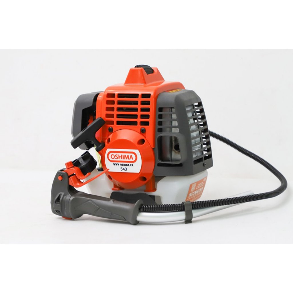 Máy cắt cỏ OSHIMA 543 Tiết Kiệm 15% Nhiên Liệu, Cần chết, Cam-xám, 2 Thì 45cc 1.65kW, BH 12 tháng