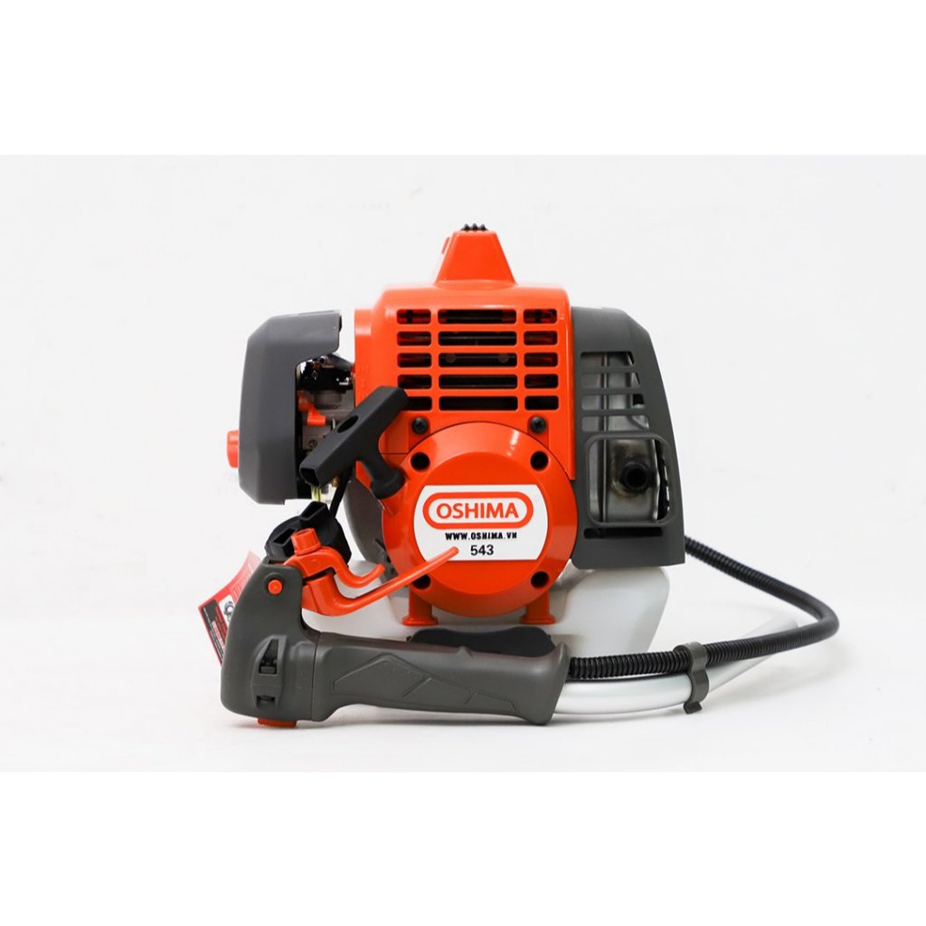 Máy cắt cỏ OSHIMA 543 Tiết Kiệm 15% Nhiên Liệu, Cần chết, Cam-xám, 2 Thì 45cc 1.65kW, BH 12 tháng
