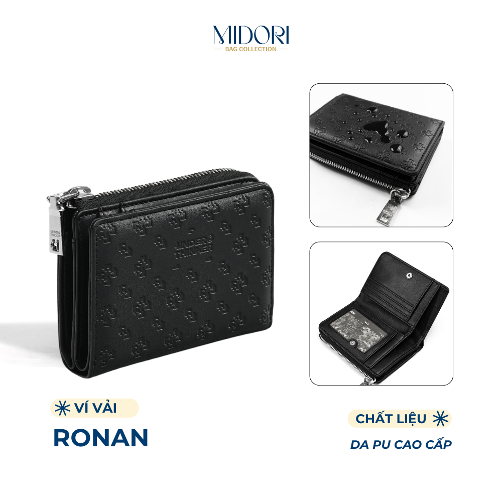 Ví Da PU Ngang Cầm Tay RONAN Bóp Đựng Tiền Thẻ Nam Nữ Nhiều Ngăn Unisex | MIDORI BAG COLLECTION