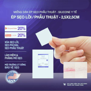 Miếng Dán Mờ Sẹo Scar Fx Ngăn Ngừa Và Sẹp Sẹo Lồi Phì Đại 2,5cm x 2,5cm