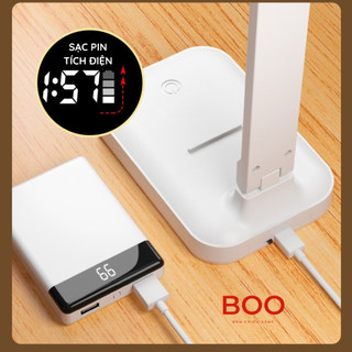 Đèn học để bàn chống cận tích điện đèn bàn học cảm ứng 3 màu ánh sáng bảo vệ mắt có đồng hồ