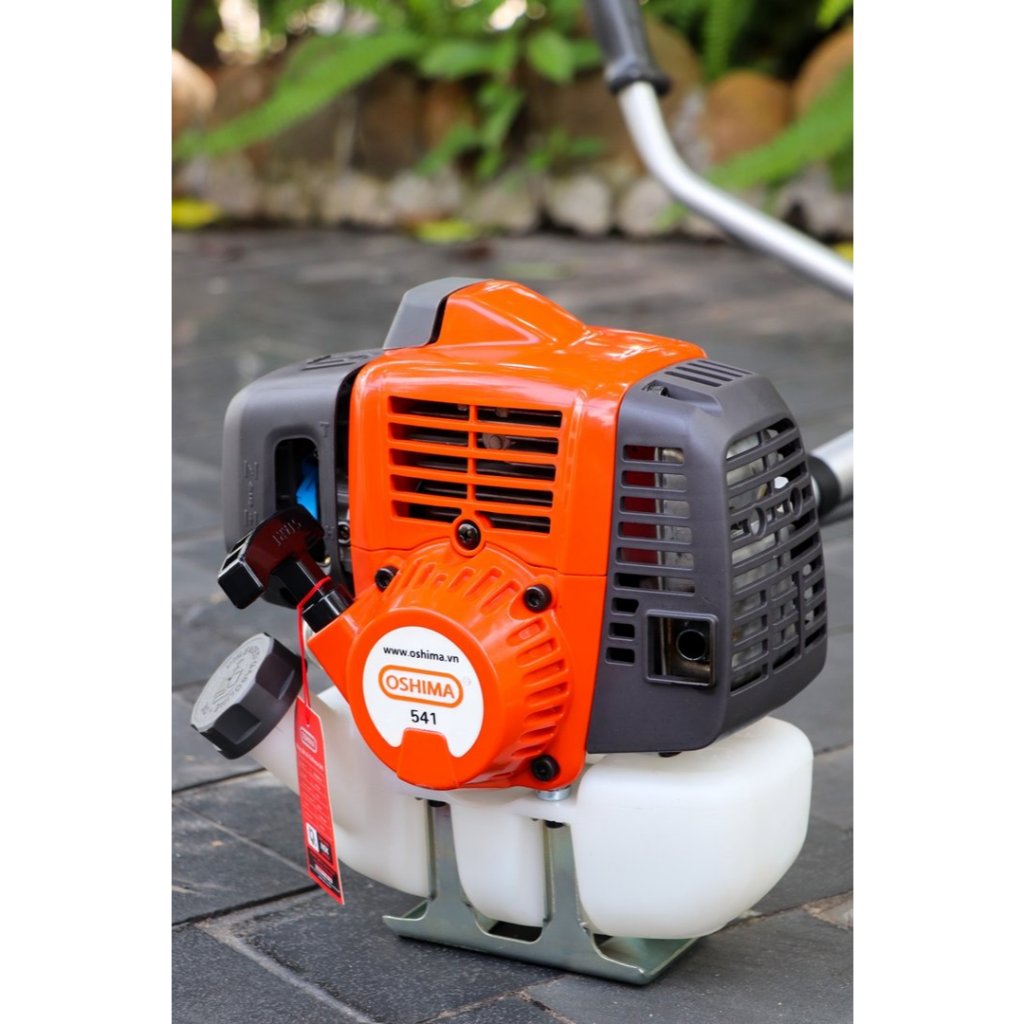 Máy cắt cỏ Oshima 541 Tiết Kiệm 15% Nhiên Liệu, Cần chết, Cam-xám, 2 Thì 42cc 1.6KW, BH 12 tháng