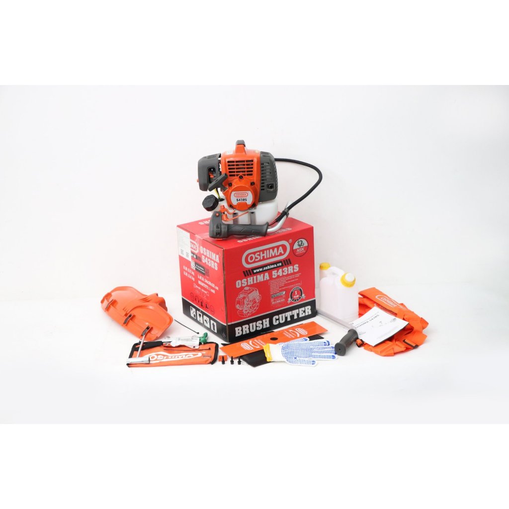 Máy cắt cỏ OSHIMA 543RS Tiết Kiệm 15% Nhiên Liệu, Cần Rời/Chết, 2 Thì 1.65kW, 43.5cc, BH 12 Tháng