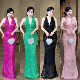 Dạ Hội Kim Sa Tua Rua, Dáng Tiệc Thanh Lịch, đầm trung niên, M116