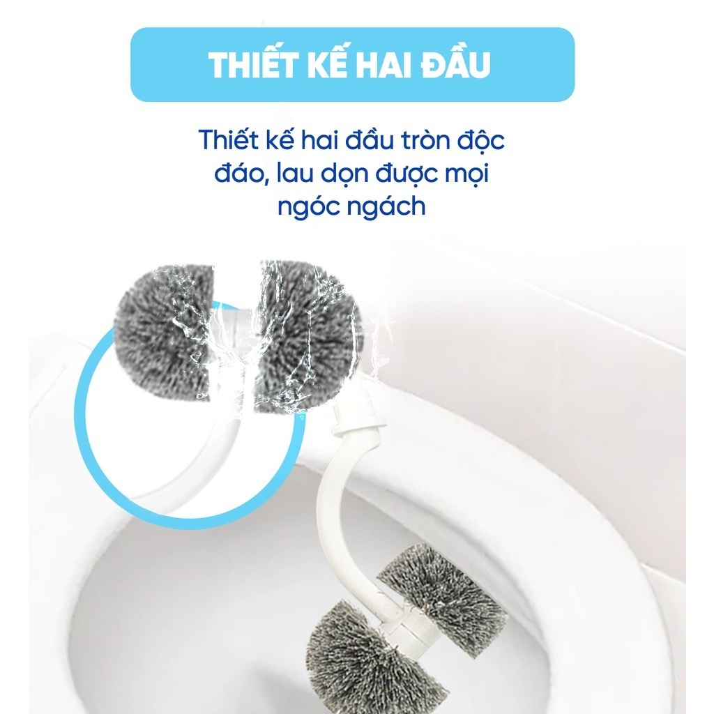 [Võ Hà Linh x MyJae] COMBO 2 Cây Chà Bồn Cầu MyJae Loại 2 Đầu Tròn Kháng Khuẩn 45cm