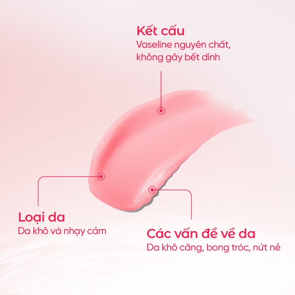 Sáp dưỡng đa năng Vaseline dưỡng ẩm giảm tình trạng da khô nứt nẻ