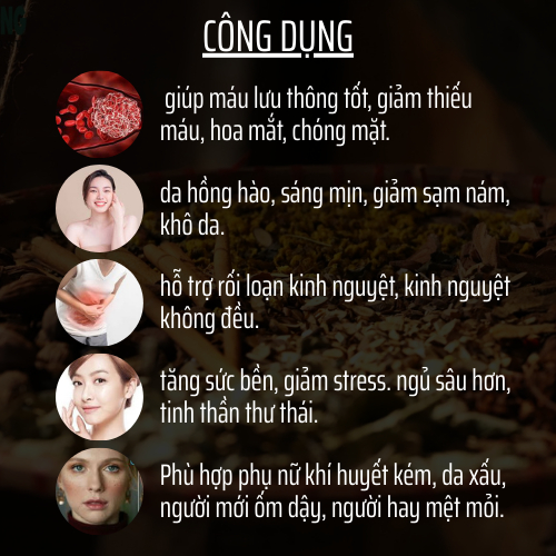 Trà bổ khí huyết - Dưỡng Khí Huyết – 10 Vị Bổ khí, sinh huyết, tăng tuần hoàn, giảm mệt mỏi, da hồng hào, tóc khỏe