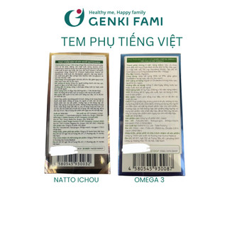 TPBVSK Combo Bổ Não, Phòng Ngừa Đột Quỵ Natto Ichou, Omega 3 Genki Fami Nhật Bản Hộp 90 Viên