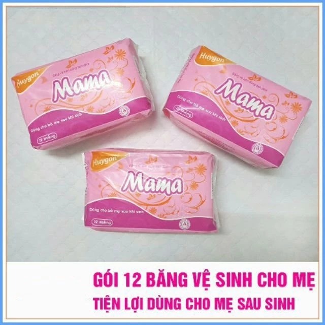 [Top Value] Băng vệ sinh Mama gói 12 miếng bvs ban đêm dành cho mẹ sau sinh