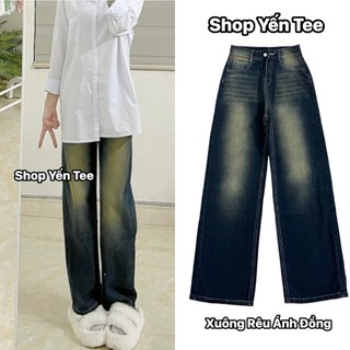 Quần ống rộng màu rêu ánh đồng hottrend Yến Tees2 Shop #0605
