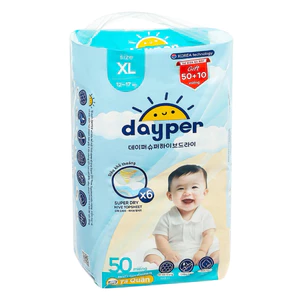 Tã bỉm Dayper mua 1 kèm quà tặng 1 bịch khăn ướt Agi 100t + 4 miếng dùng thử